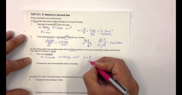 Applying newton's laws of motion worksheet answers